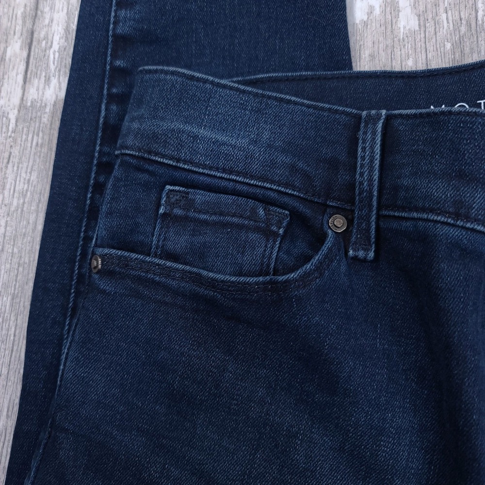 Mott & Bow High Rise Skinny Jeans Womens 28x30 Dark Indigo Blue Stretch Pants - Picture 5 of 9